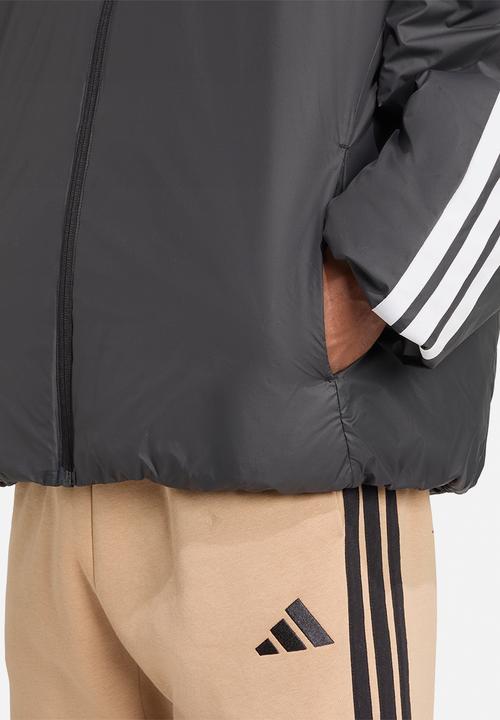 adidas Performance - Essentials CLIMAWARM 3-Stripes Insulated Hooded Jacket - Black
