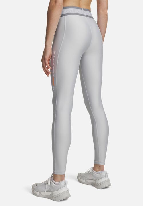 Under Armour - UA Tech Branded Legging - Halo Gray / Orange Bloc / White