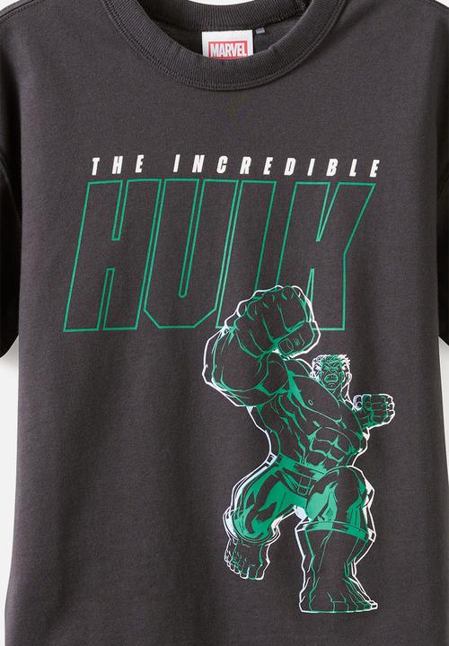 Cotton On - Licensed Drop Shoulder Short Sleeve Tee - Lcn Mar Phantom / Incredible Hulk
