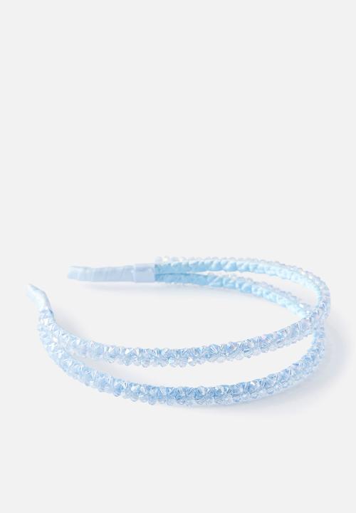 Cotton On - Luxe Headband - Ice Blue/Sparkles