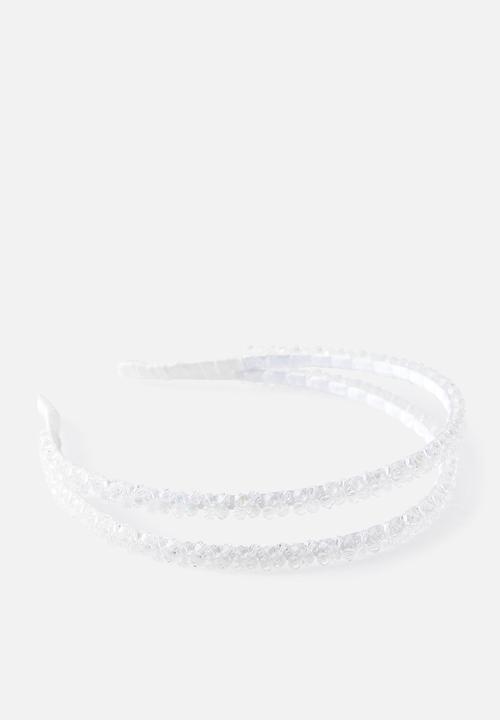 Cotton On - Luxe Headband - Vanilla/Sparkles