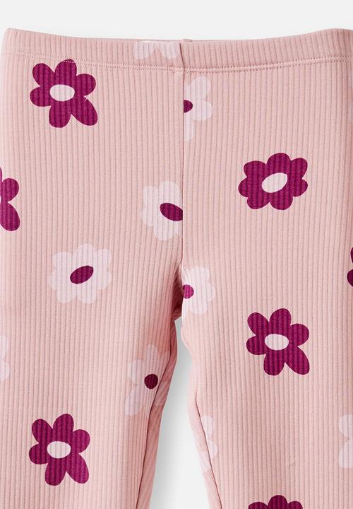 Cotton On - Fleece Legging - Zephyr/Florals