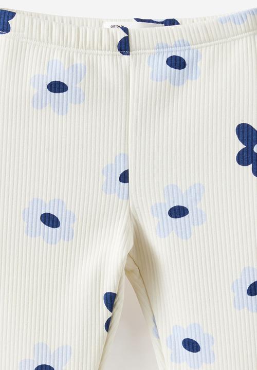 Cotton On - Fleece Legging - Dark Vanilla/Floral