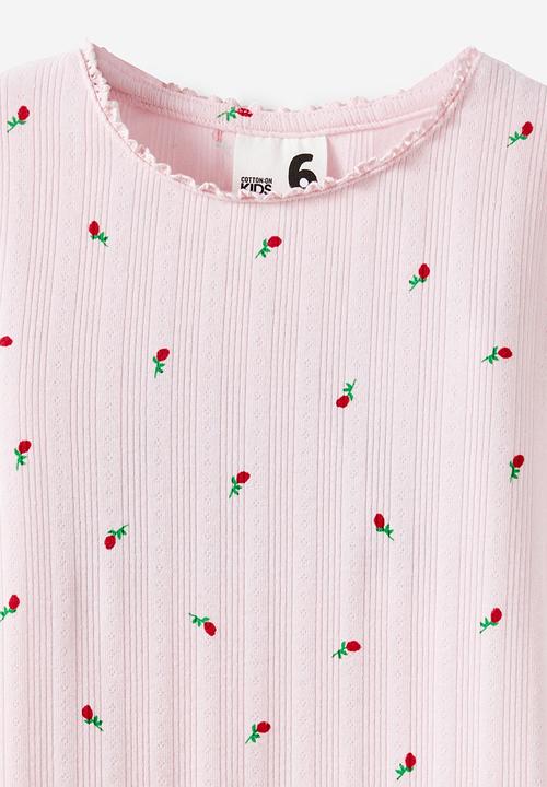 Cotton On - Jade Crew - Tea Party Pink/Rose Ditsy