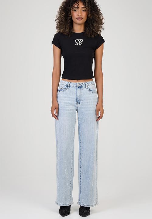 SISSY BOY - Romy Wide Leg Jeans - Light Vintage