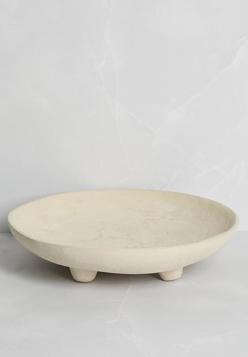 Marra Paper Mache Décor Bowl - Ecru