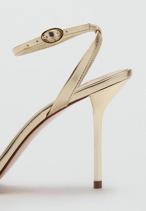 MANGO - Serena ankle strap heel - gold
