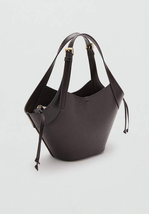 MANGO - Elise shoulder bag - dark brown
