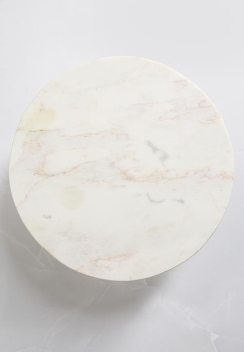 Sixth Floor - Marble & Wood Cake Stand - White