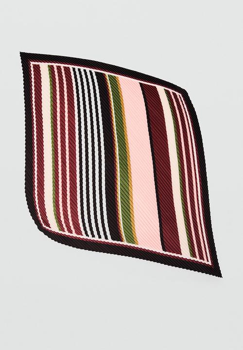 MANGO - Pleat neckerchief - dark red