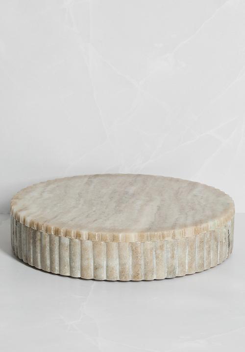 Travertine Trinkets Box - Natural