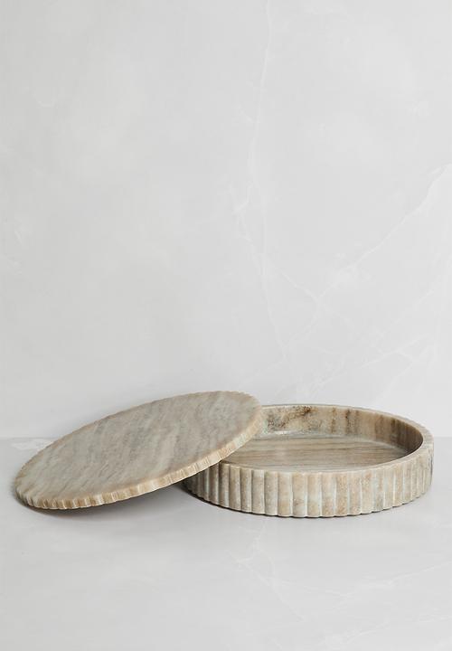 Sixth Floor - Travertine Trinkets Box - Natural