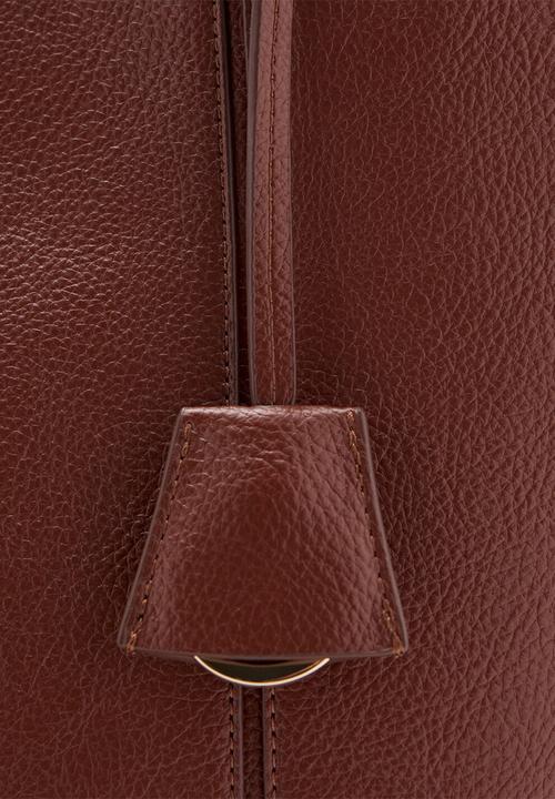 MANGO - Gracie tote bag - medium brown