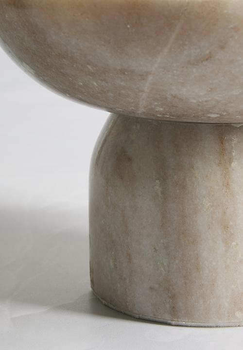 Sixth Floor - Marble Décor Bowl on Stand - Natural