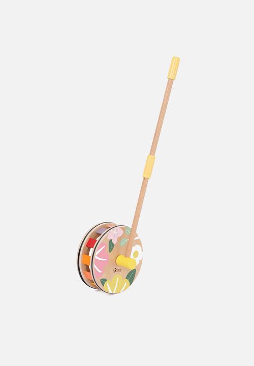 Greenbean Learning - Classic World - Pull & Push Toy - Wooden Rainbow Roll