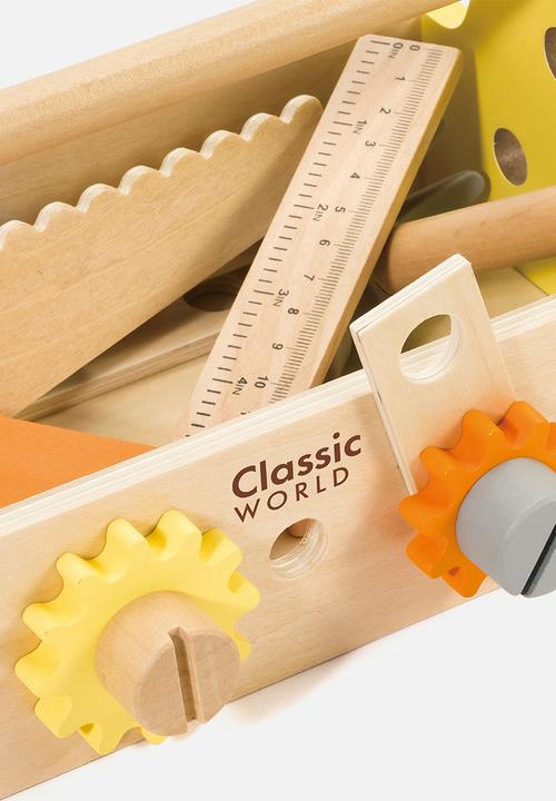 Greenbean Learning - Classic World - Pretend & Play - Wooden Carpenter Tool Set - 18pcs