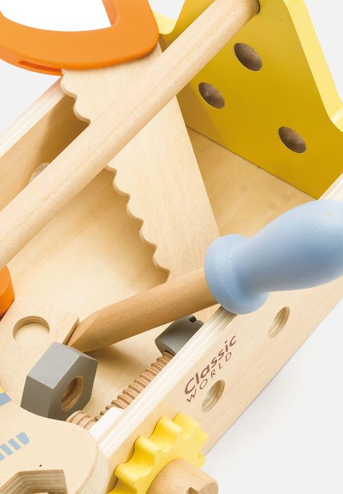 Greenbean Learning - Classic World - Pretend & Play - Wooden Carpenter Tool Set - 18pcs