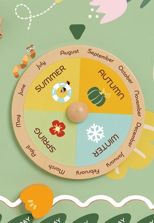 Greenbean Learning - Classic World - Vintage Wooden Calendar
