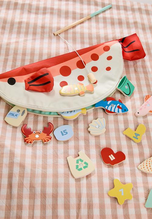 Greenbean Learning - Classic World - Fishing Game - Travel-Size Set with Activity Cards - 34pcs