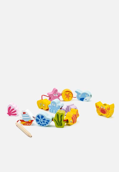 Greenbean Learning - Classic World - Lacing Beads - Under-the-Sea - 13pcs