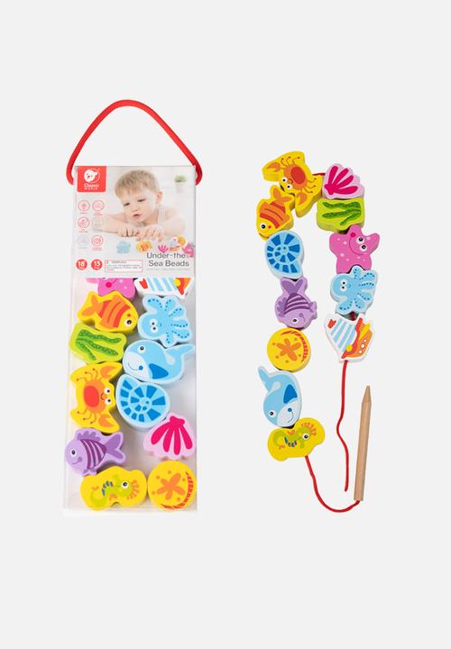 Greenbean Learning - Classic World - Lacing Beads - Under-the-Sea - 13pcs