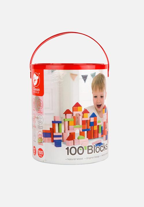 Greenbean Learning - Classic World - Wooden Building Blocks with Sorting Lid - 100pcs