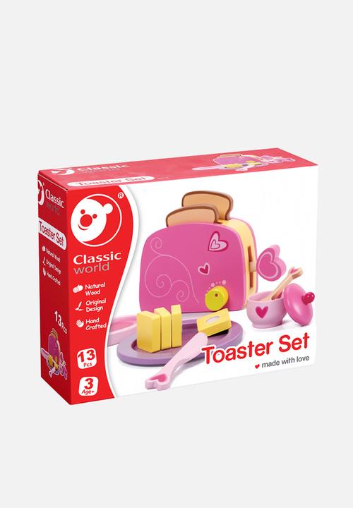 Greenbean Learning - Classic World - Pretend & Play - Toaster Toy Set - 13pcs