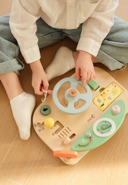 Greenbean Learning - Classic World - Steering Wheel Wooden Busy Board - 5pcs