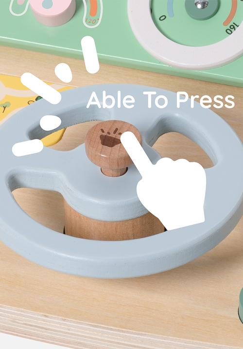 Greenbean Learning - Classic World - Steering Wheel Wooden Busy Board - 5pcs