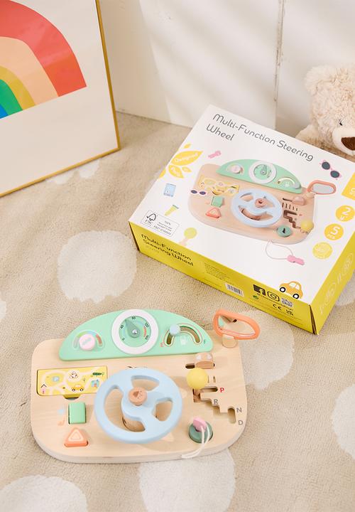 Greenbean Learning - Classic World - Steering Wheel Wooden Busy Board - 5pcs
