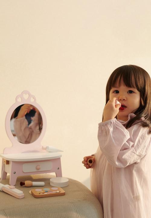Greenbean Learning - Classic World - Pretend & Play - Pink Vanity Dresser