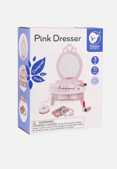 Greenbean Learning - Classic World - Pretend & Play - Pink Vanity Dresser