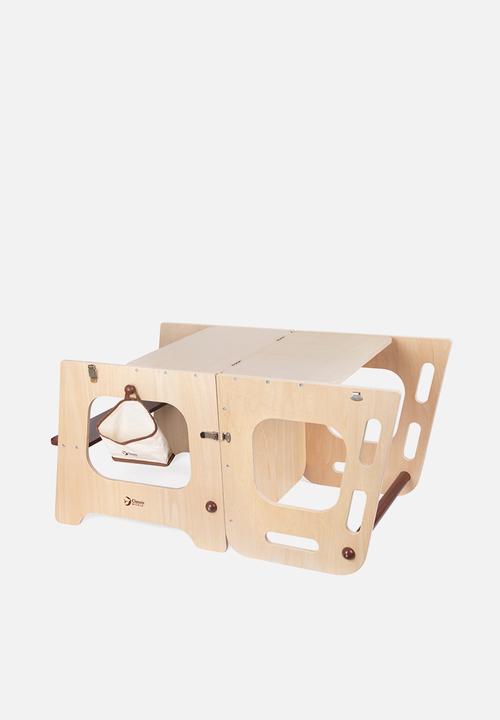Greenbean Learning - Classic World - 3-in-1 Convertible Helper Tower - Wooden Learning Tower