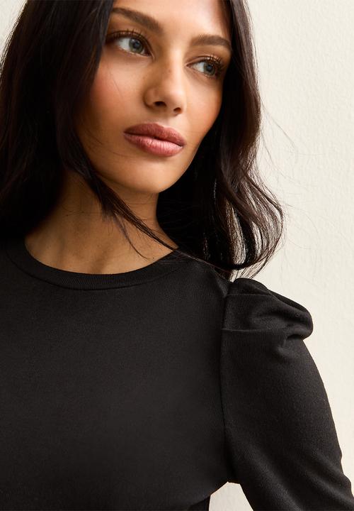 New Look - Cs vde puff sleeve top - black
