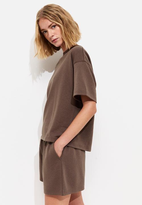 New Look - Vde sweat t-shirt - dark brown