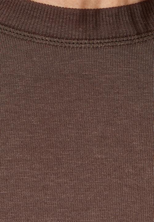 New Look - Vde sweat t-shirt - dark brown