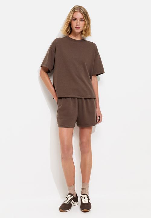 New Look - Vde sweat t-shirt - dark brown
