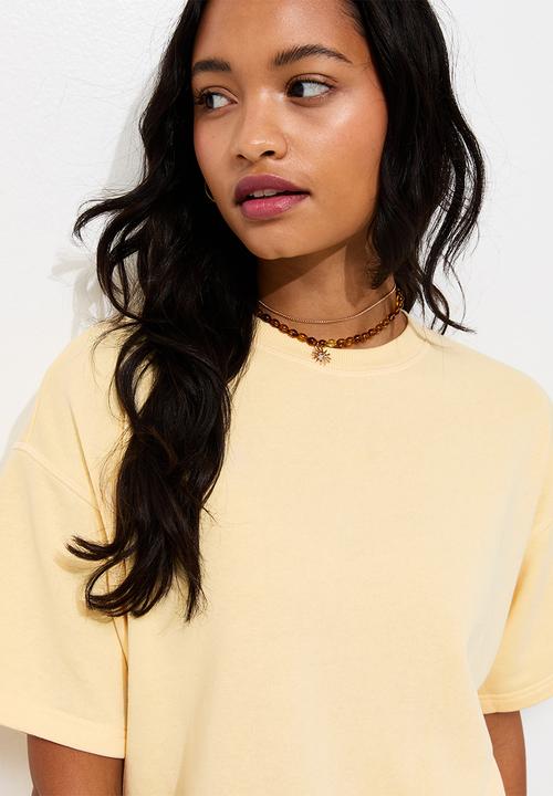 New Look - Vde sweat t-shirt - light yellow