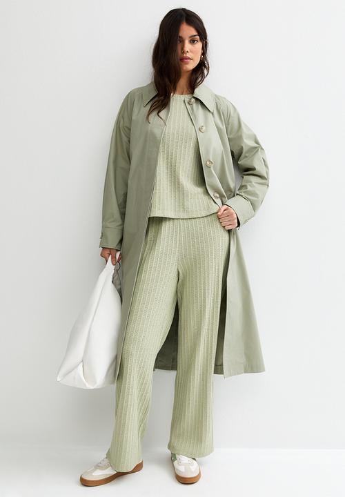 New Look - C&s vde pointelle knit top - green