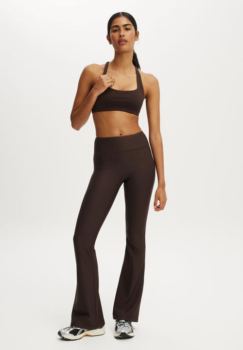 Cotton On - Ultra Move Cross Back Crop - French Roast