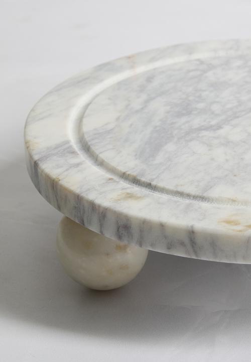 Sixth Floor - Travertine Cheeseboard with Glass Dome - Natural