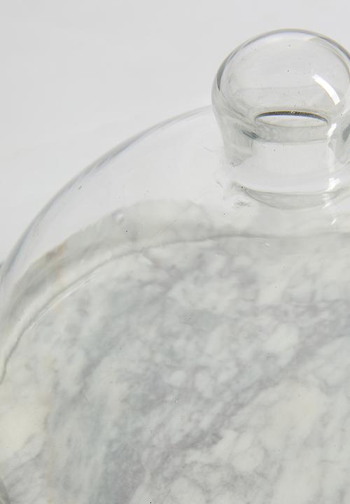 Sixth Floor - Travertine Cheeseboard with Glass Dome - Natural