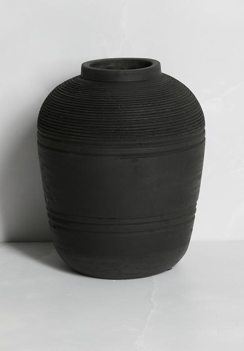 Sixth Floor - Jema Terracotta Vase -  Black