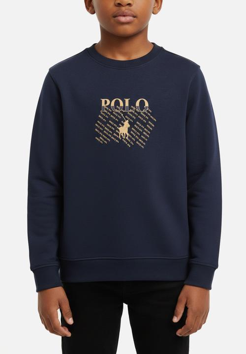 POLO - Boys ayden printed sweater - navy