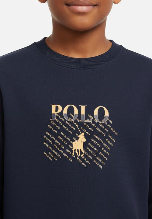POLO - Boys ayden printed sweater - navy