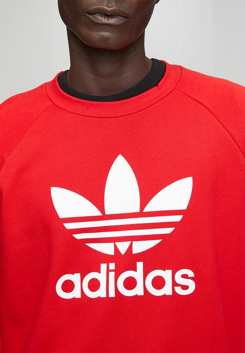 adidas Originals - Trefoil crew sweatshirt - Better Scarlet Red