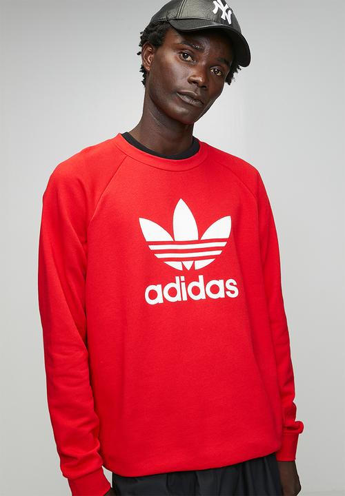 adidas Originals - Trefoil crew sweatshirt - Better Scarlet Red