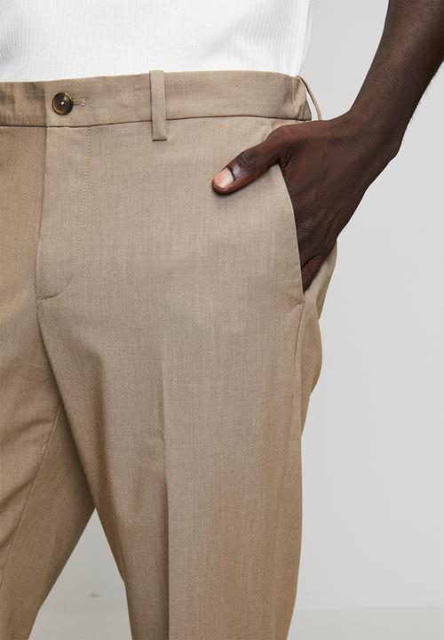 MANGO - Bologna slim-fit comfort-stretch trousers  - Taupe
