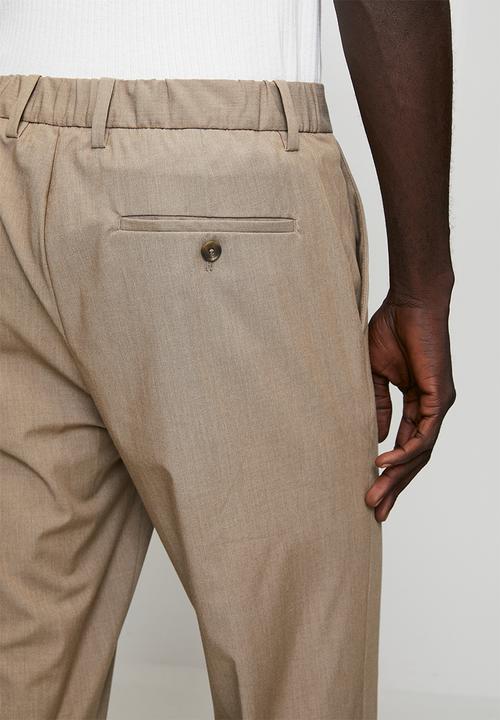 MANGO - Bologna slim-fit comfort-stretch trousers  - Taupe