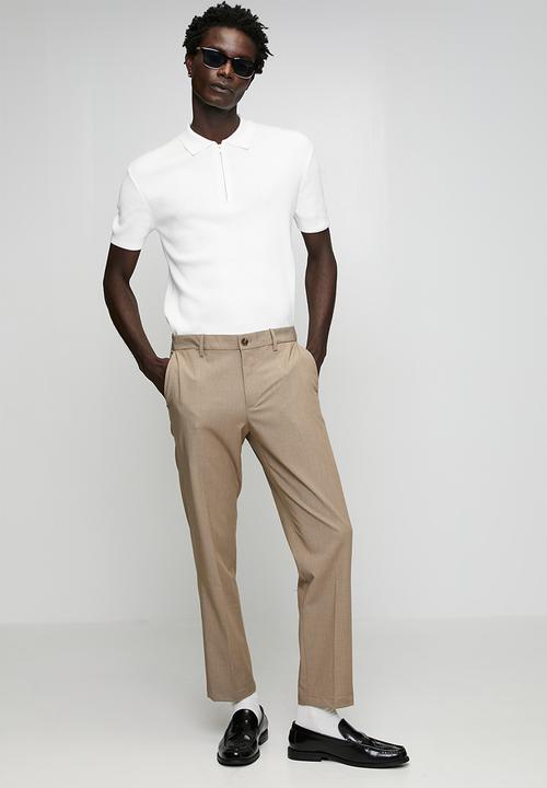 MANGO - Bologna slim-fit comfort-stretch trousers  - Taupe